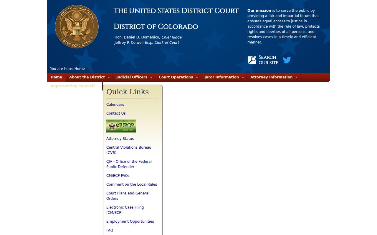 Denver County federal criminal court records website