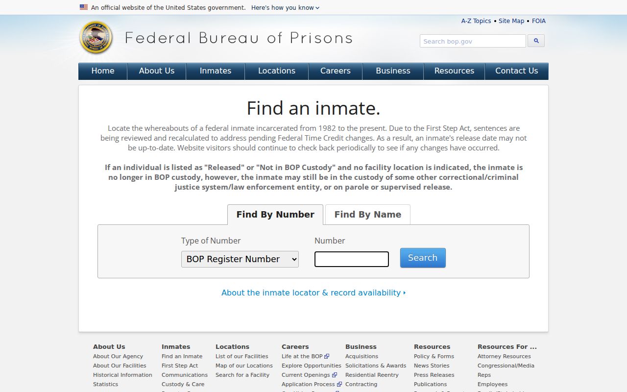 Denver County sex offender check custody supplement through the federal inmate locator