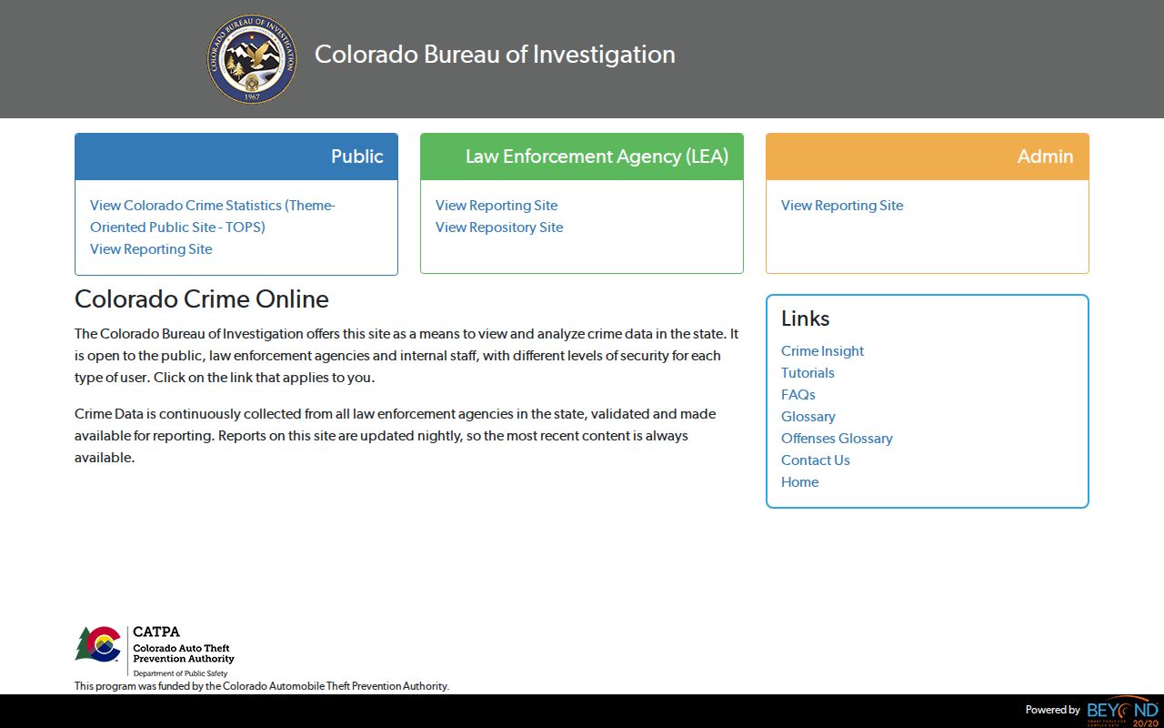 Denver County criminal history and official crime statistics